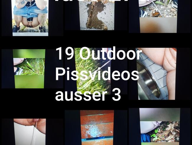 19 Outdoor Pissvideos (ausser 3)