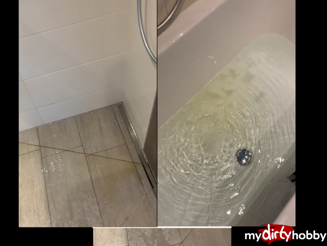 Dusche eingesaut und Badewasser Natur Zusatz